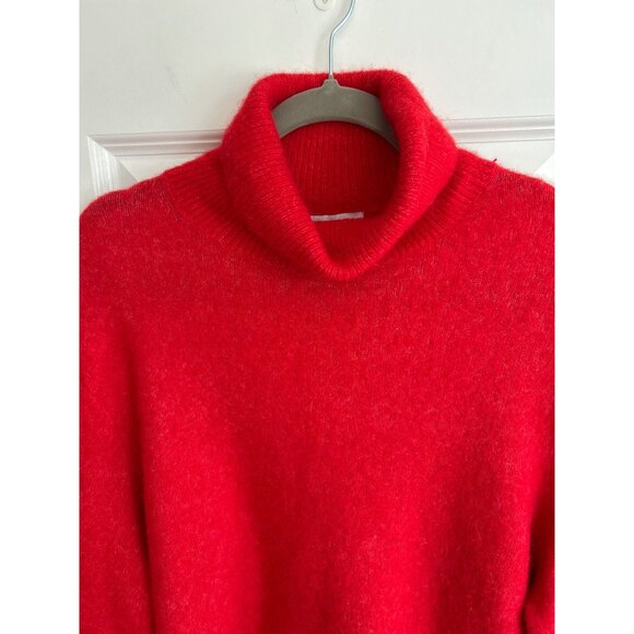 & Other Stories Women's Sweater Turtleneck Size M Red Cozy Wool Alpaca Blend - Picture 2 of 8